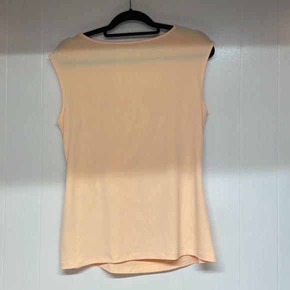 Calvin Klein Gathered at one side Peach Top Sz M - Picture 8 of 9